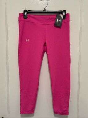 NWT Under Armour Girls Motion Crop Leggings Pink YL